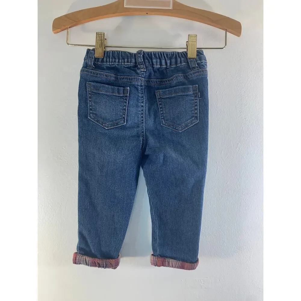 OSHKOSH B’GOSH Boy’s 2 Piece Long Sleeve Onesie and Jean Set / Size: 12 Months